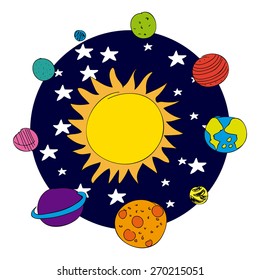 space drawn design, vector illustration eps10 graphic 