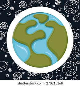 space drawn design, vector illustration eps10 graphic 