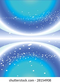 Space and earth abstract vector illustration