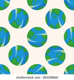 Space earth , cartoon seamless pattern background