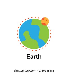Space, earth color icon. Element of color space icon. Premium quality graphic design icon. Signs and symbols collection icon for websites, web design