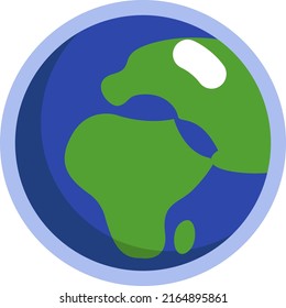 Space earth, illustration, vector on a white background.