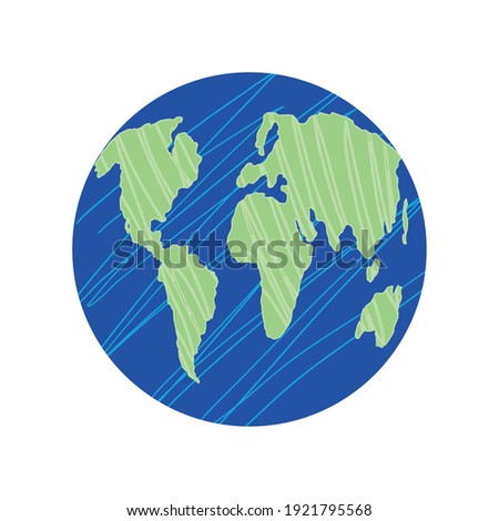 space earth planet solar system icon isolated vector illustration