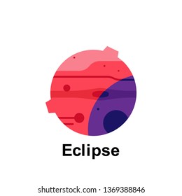 Space, eclipse color icon. Element of color space icon. Premium quality graphic design icon. Signs and symbols collection icon for websites, web design