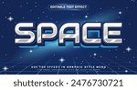 Space editable text effect Template with outer space style concept