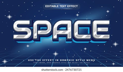 Space editable text effect Template with outer space style concept