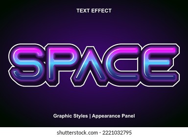 space effect with graphic style and can be edited.