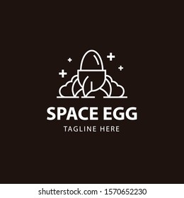 Space Egg Beautiful Monoline Logo Template