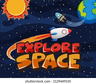 Space element in space background illustration