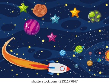 Space element in space background illustration