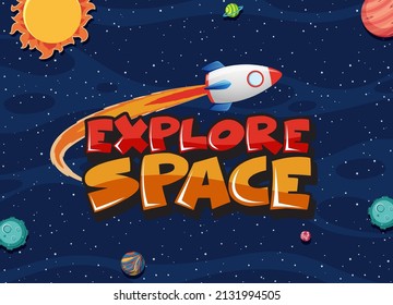 Space element in space background illustration