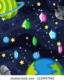 Space element in space background illustration