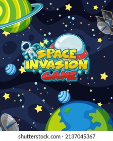 Space element in space background illustration