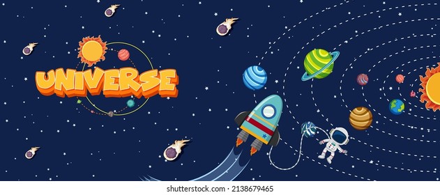 Space element in space background illustration