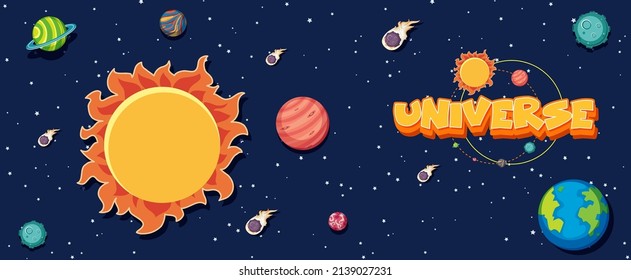 Space element in space background illustration