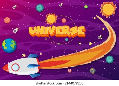 Space element in space background illustration