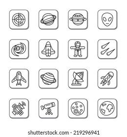 Space Element Doodle Icons