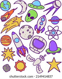 Space Element Doodle Illustration your business or merchandise
