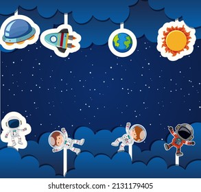 Space-Element auf der Illustration von Raumvorlagen