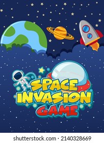Space element on space template illustration