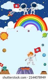 Space element on space template illustration