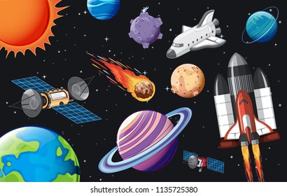 A space element template illustration