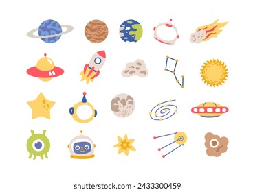 Space Element Universe Illustration Set