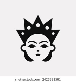 Icono de la corona de la emperatriz espacial - Ilustración vectorial simple