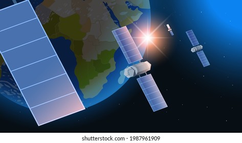 Weltraumforschungs-Astronautik-Technologie-Konzept Beobachtungssatellit fliegen oralen Weltraumflug rund um die Erde