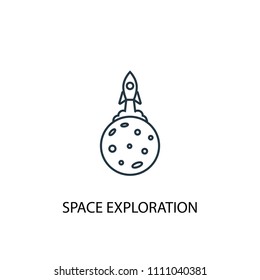space exploration concept line icon. Simple element illustration. space exploration concept outline symbol design from space exploration set. Can be used for web and mobile UI/UX
