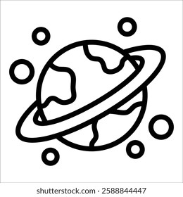 Space Exploration Icon Element For Design