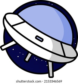 Space Exploration Icon Package Colored Background