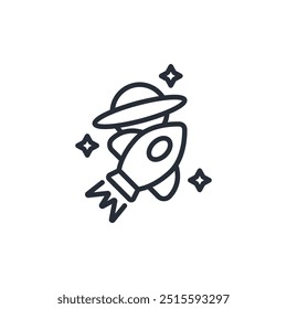 Space Exploration icon. vector.Editable stroke.linear style sign for use web design,logo.Symbol illustration.