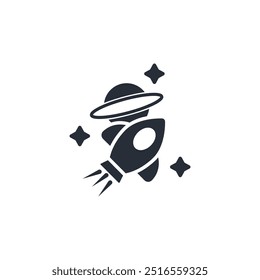 Space Exploration icon. vector.Editable stroke.linear style sign for use web design,logo.Symbol illustration.