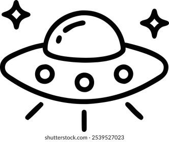 Space exploration, minimalist line drawing, planet with rings, satellite, retro sci-fi style, black and white illustration, simple geometric shapes, cosmic discovery, astronomical icon, childlike wond