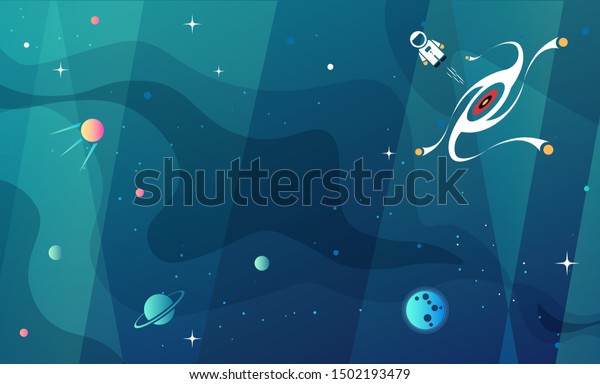 Space Exploration Modern Background Design Black Stock Vector (Royalty ...