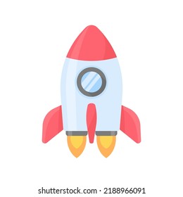 Space exploration rocket soars into the sky concept of starting to learn science