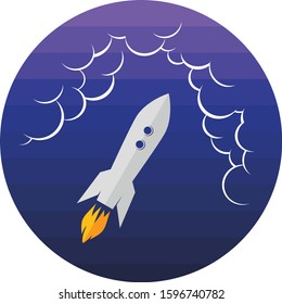 space exploration shuttle ship logo icon sign