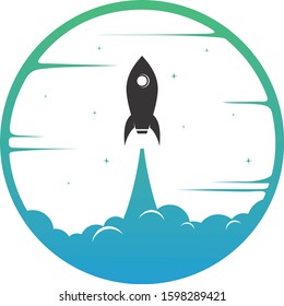 space exploration shuttle ship logo icon sign