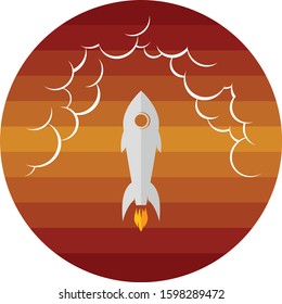 space exploration shuttle ship logo icon sign