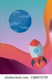 Space Exploration and the Solar System. Vector illustration