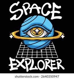 space exploration for streetwear illustration