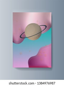 Space exploration and the trajectory of planets. Vector illustration