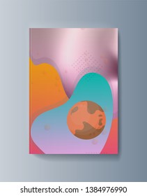 Space exploration and the trajectory of planets. Vector illustration