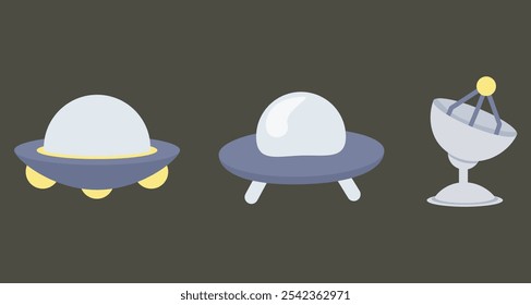 Space Exploration Vector Icons Set