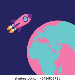 Space Exploration Vessel - Advanced Rocket Technology