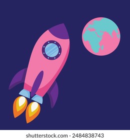 Nave de Exploración Espacial - Tecnología Avanzada de Cohetes