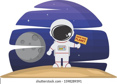 space explorer astronaut character vector art