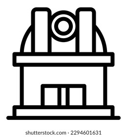 Space explorer icon outline vector. Ufo monster. Cute ship