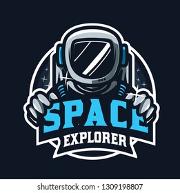 Space Explorer - Mascot & E-sport Logo - All elements on this template are editable with vector software